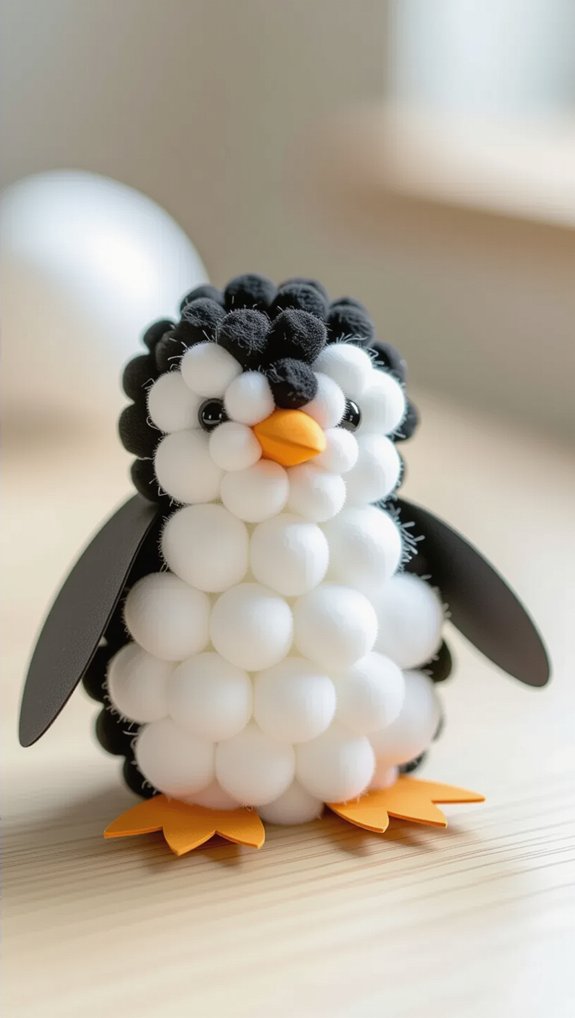 fluffy penguin art project