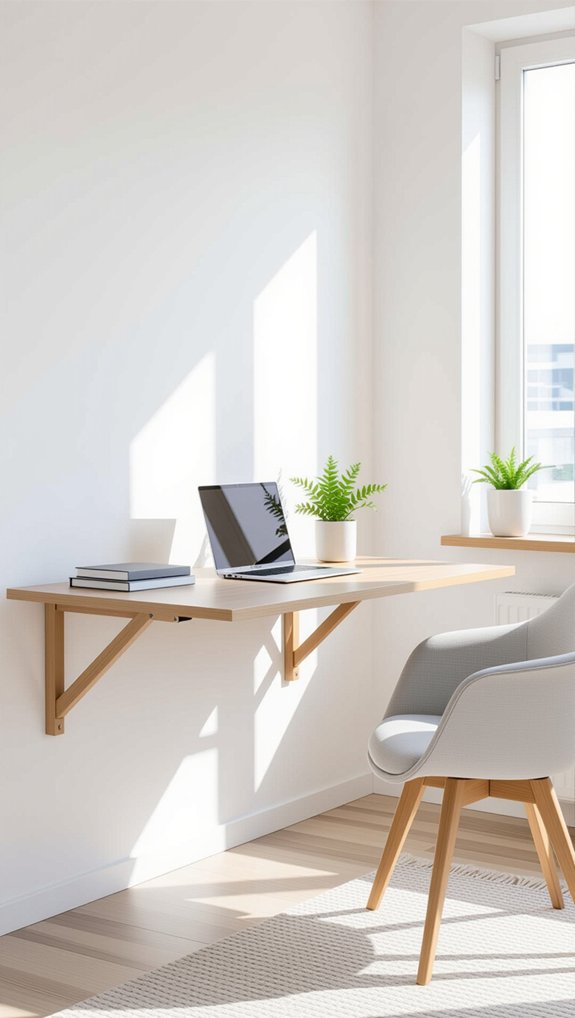 foldable wall desk solution