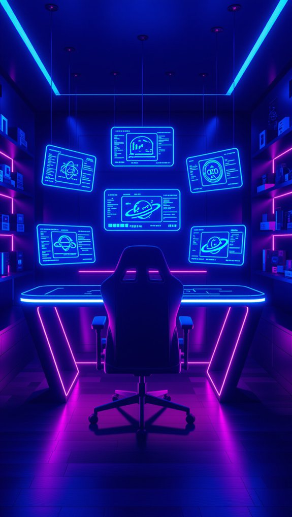 futuristic sci fi gaming environment