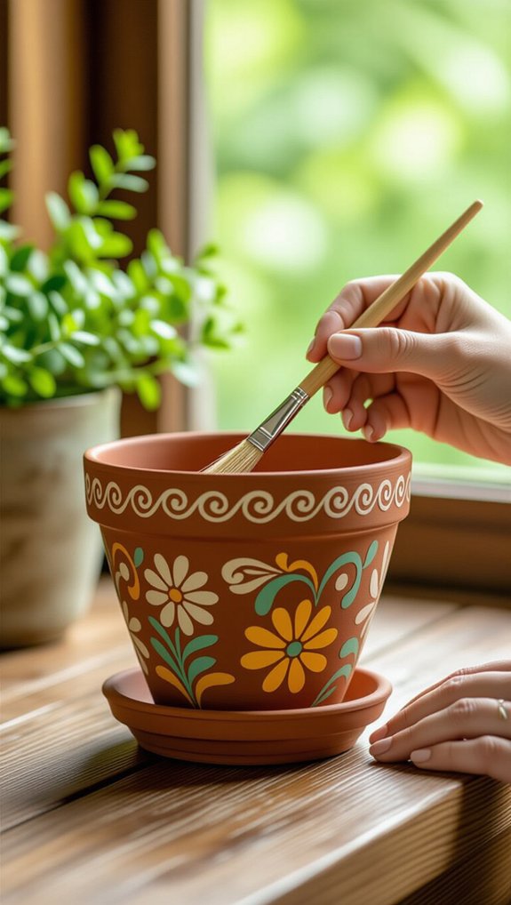 hand painted terracotta gift