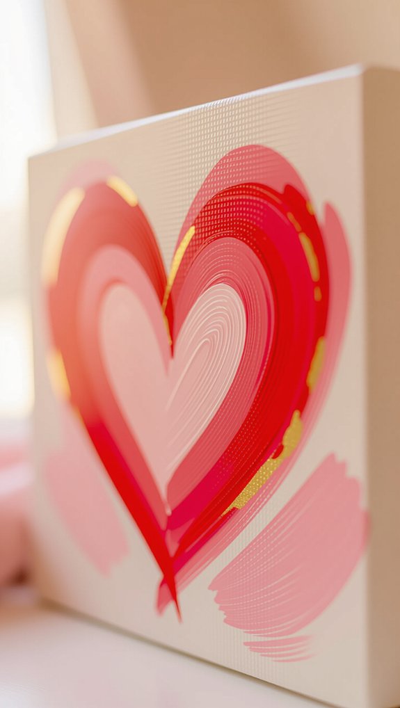 heart shaped canvas love art