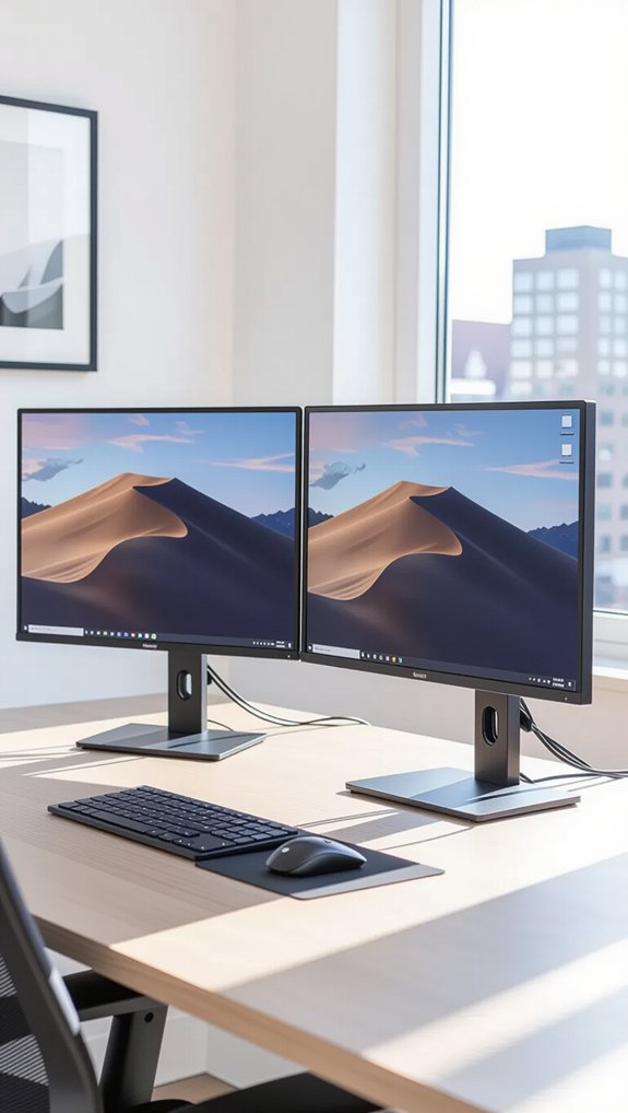 independent monitor height adjustment