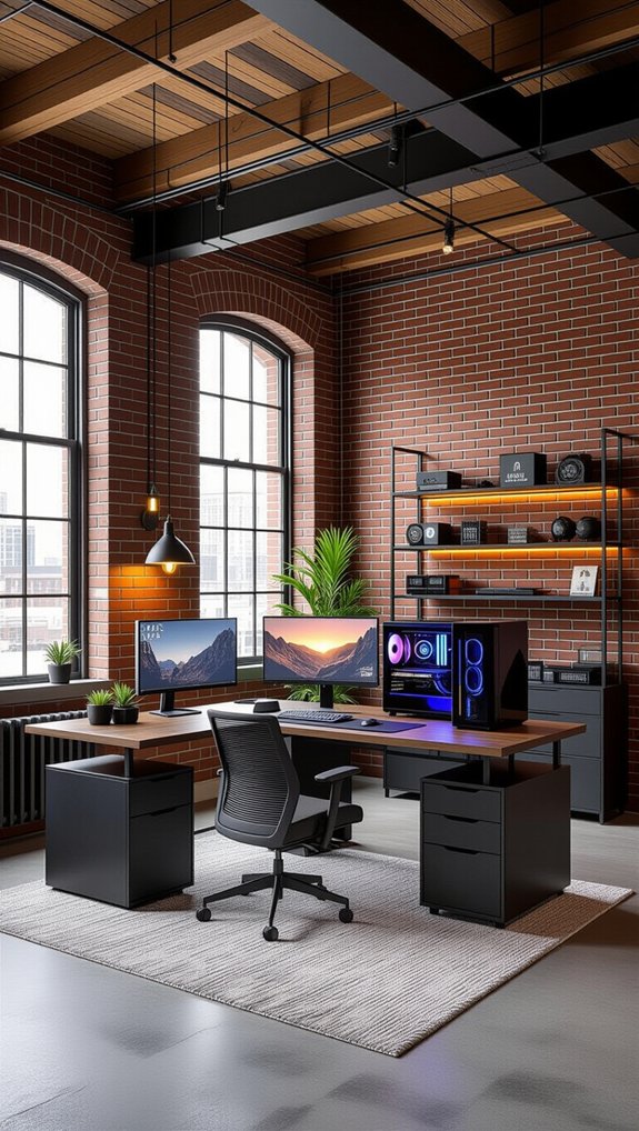 industrial gaming loft design