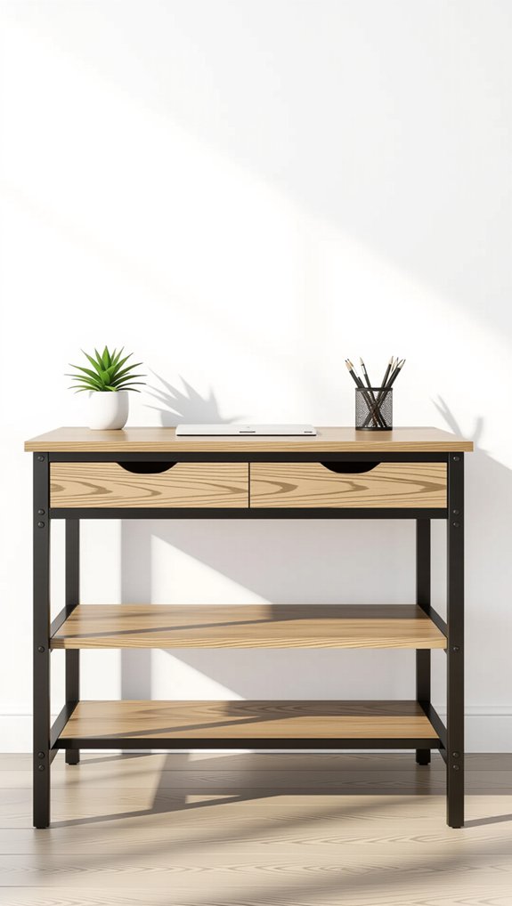 industrial metal study table