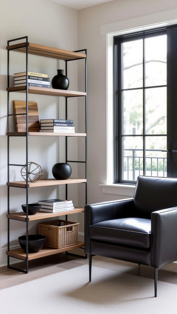 industrial wood and metal