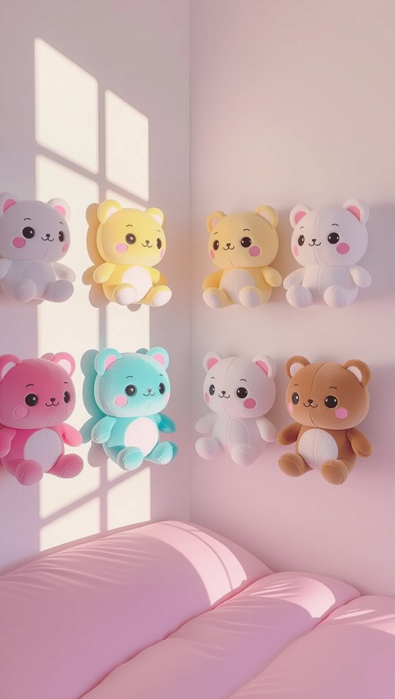 kawaii plushie wall decorations