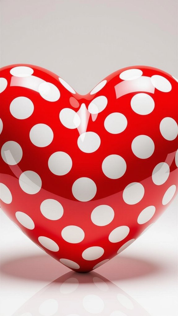 kusama inspired heart art