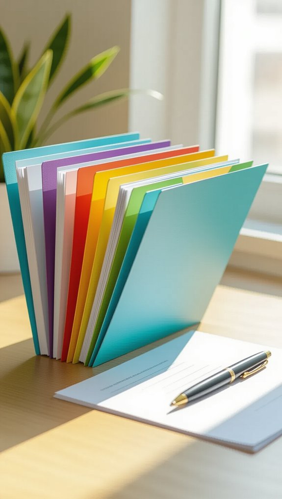 labeled folders for organization