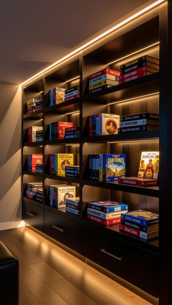 led strip shelf lighting