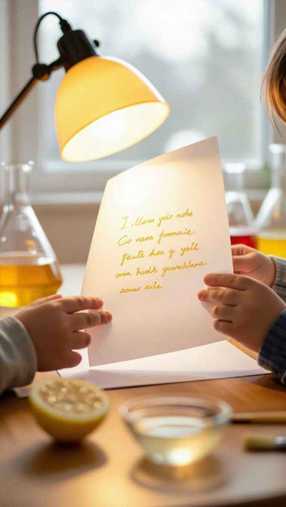 lemon juice reveals secret messages