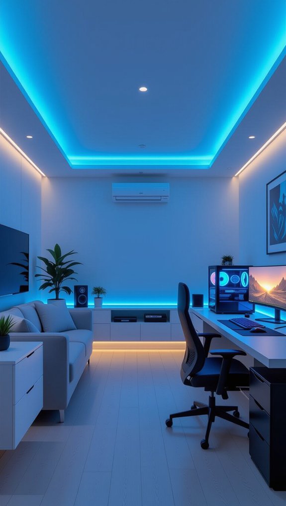 light blue ceiling transformation
