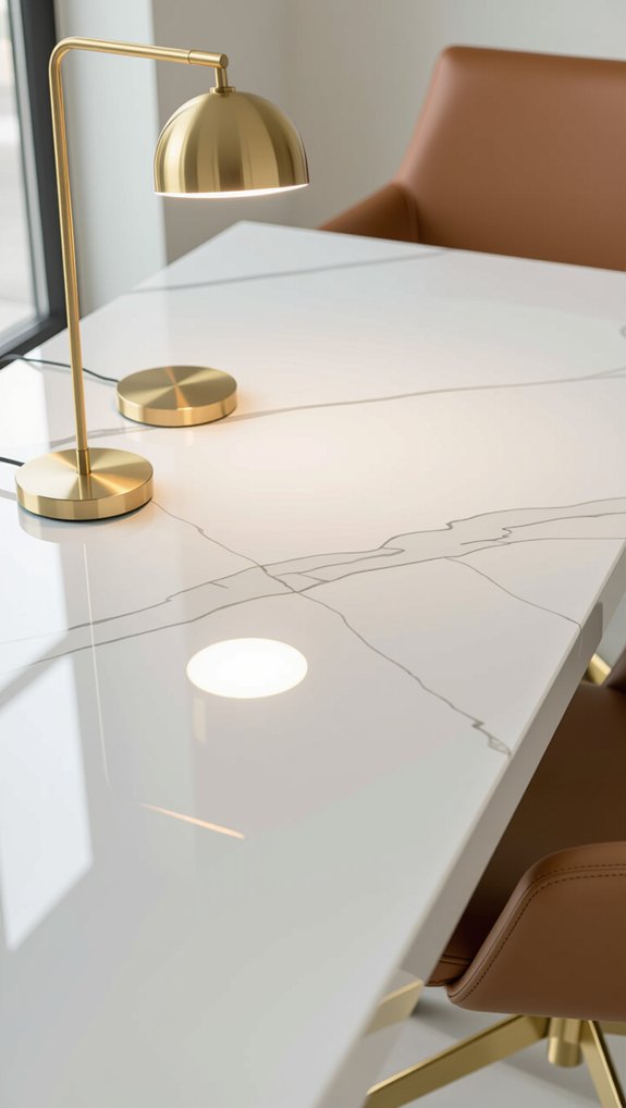 luxurious marble workspace essentials