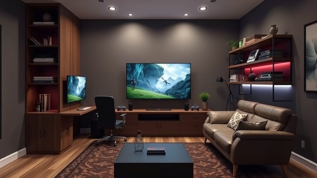 maximize gaming room storage