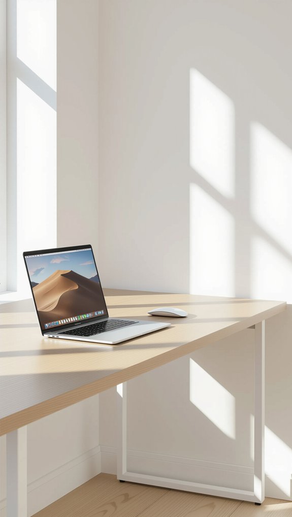 minimalist desk for productivity