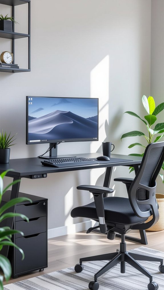 minimalist ergonomic gaming desk