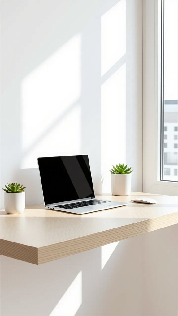 minimalist wall mounted desk