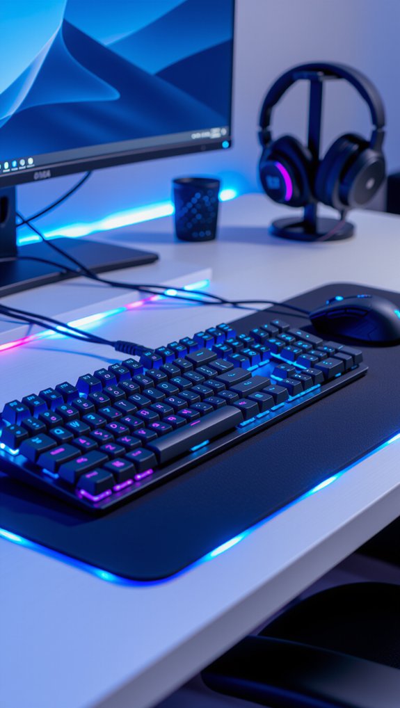 neat cables enhance gaming setup