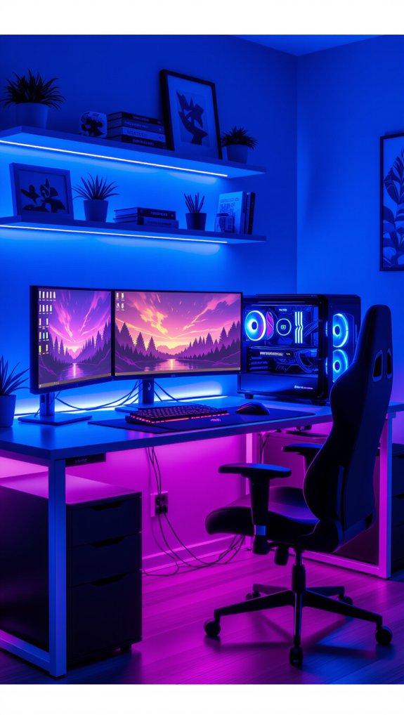 neat gaming cable organization