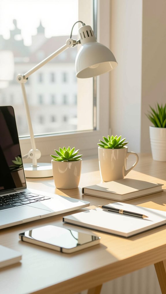 organize desk for productivity