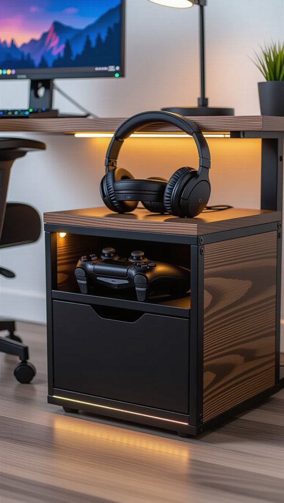 organized gaming gear storage