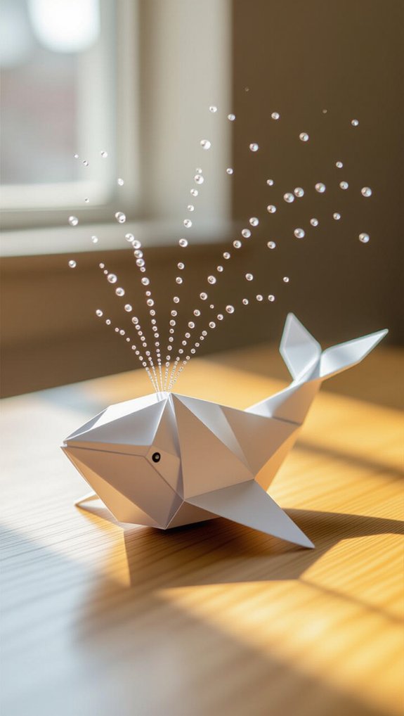 origami whale folding project