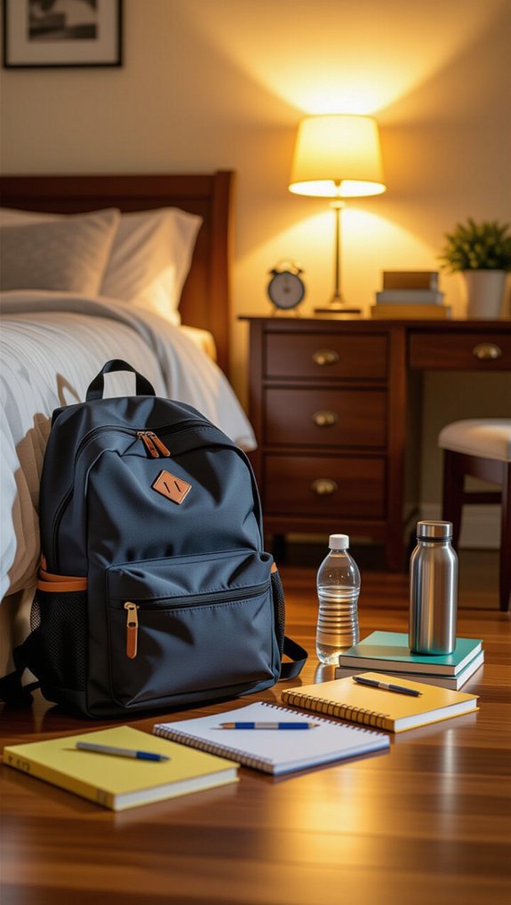 pack backpack night before