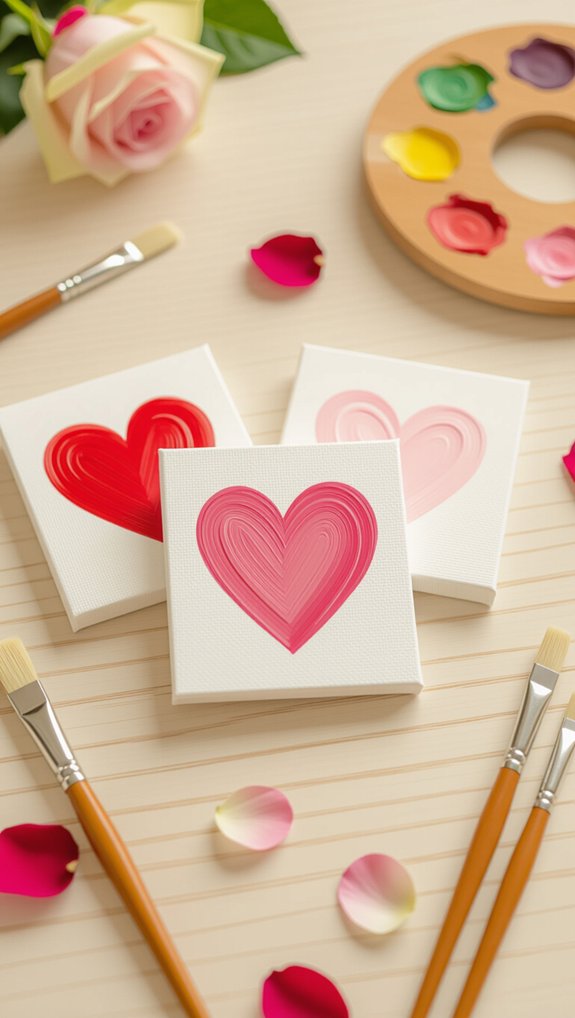 painted heart canvas art