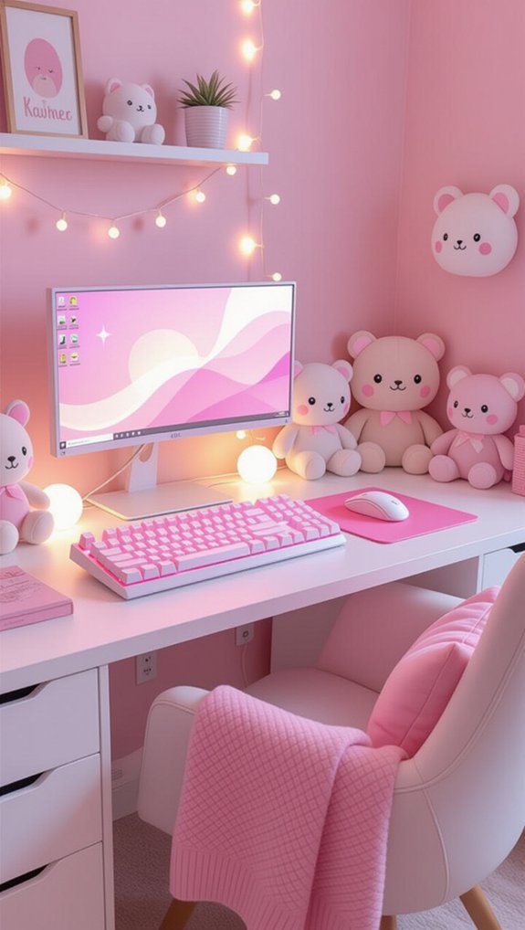pastel pink gaming aesthetics
