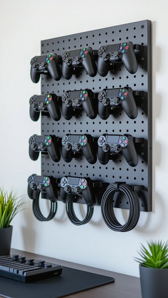 pegboard organization for gaming