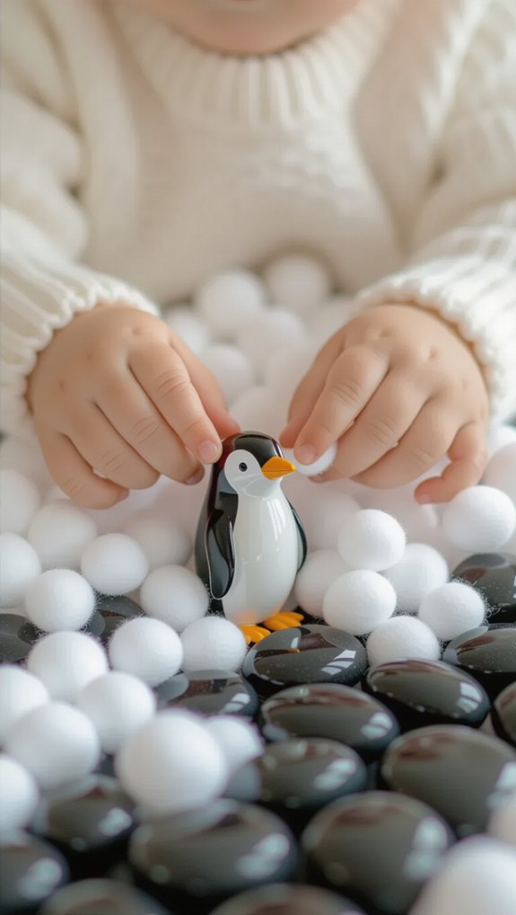 penguin sensory play activity