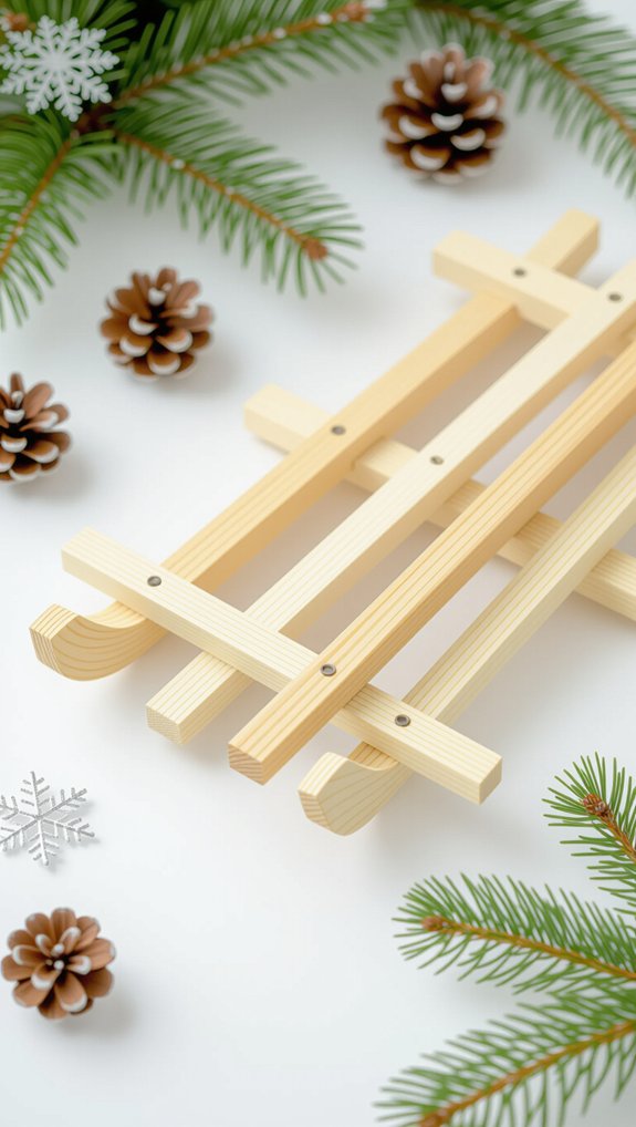 popsicle stick sled crafting
