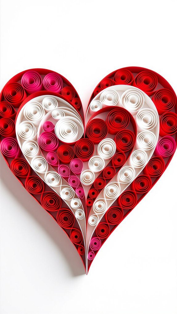 quilled paper heart art