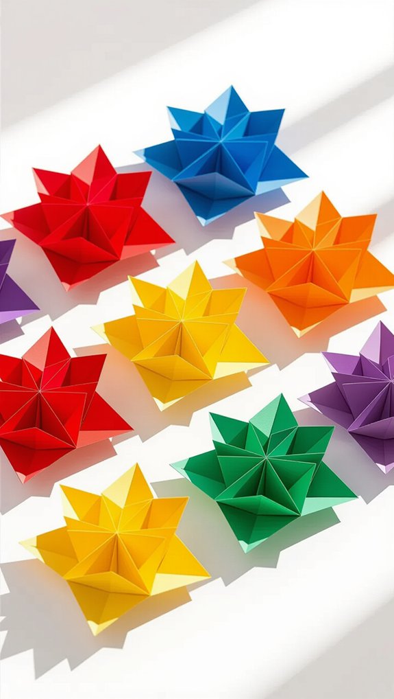 rainbow paper sculpture techniques