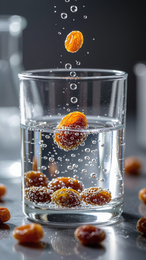 raisins rise and sink