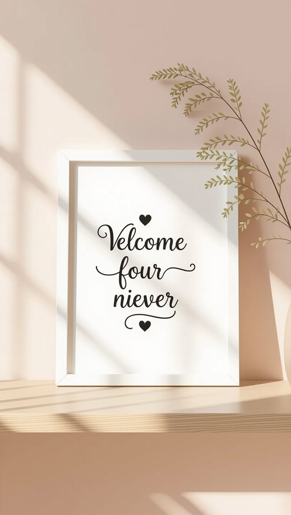 romantic typography wall art