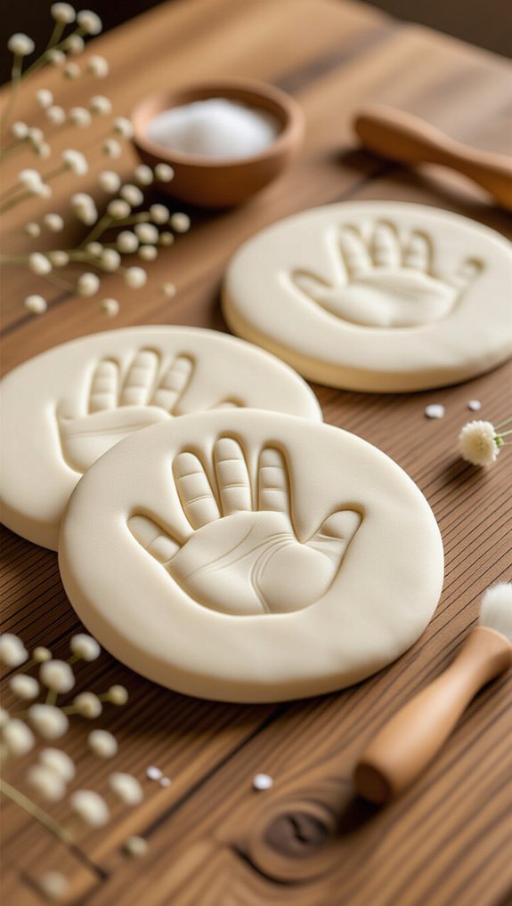 salt dough handprint keepsake