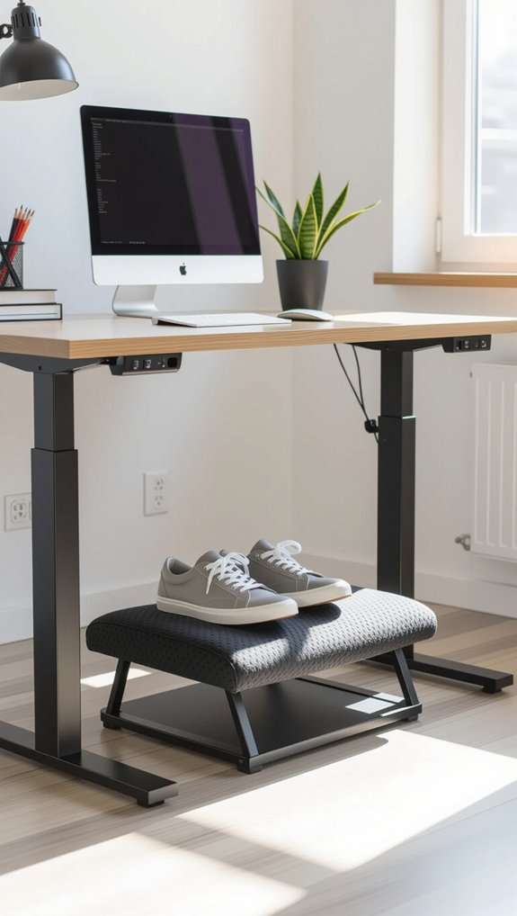 standing desk footrest benefits