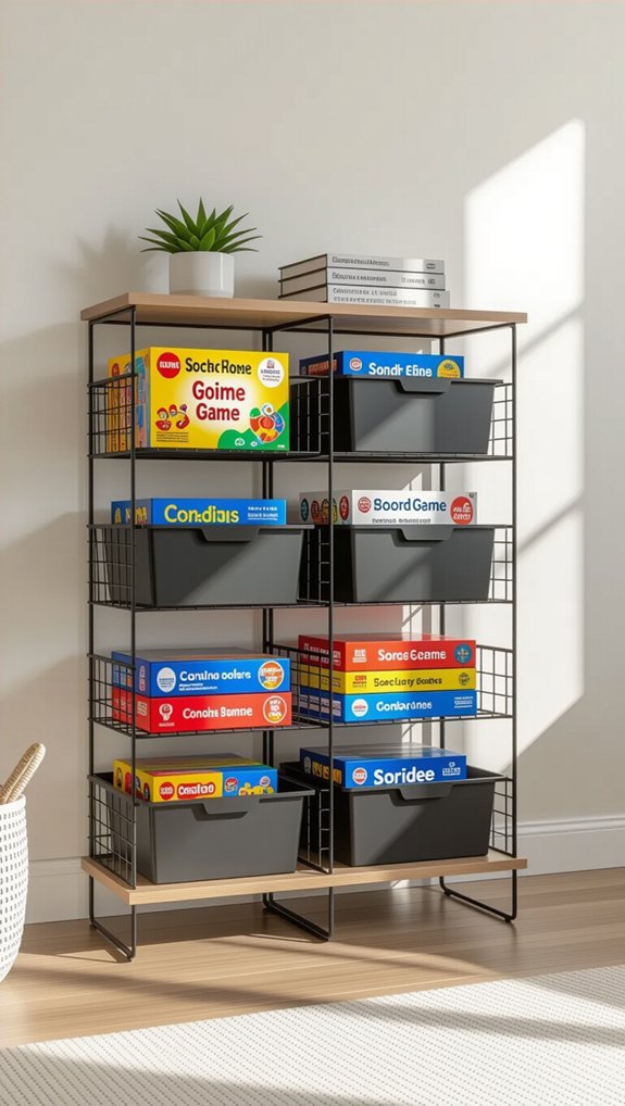 stylish board game storage