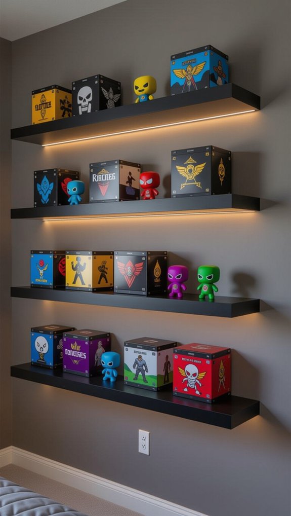 stylish game collection display