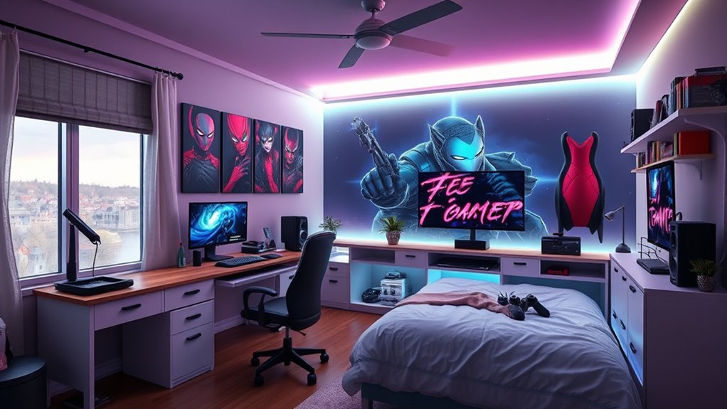 stylish gamer girl bedrooms