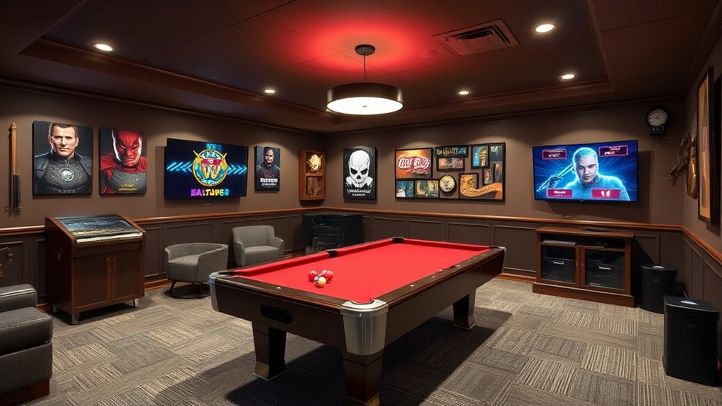 themed basement game rooms