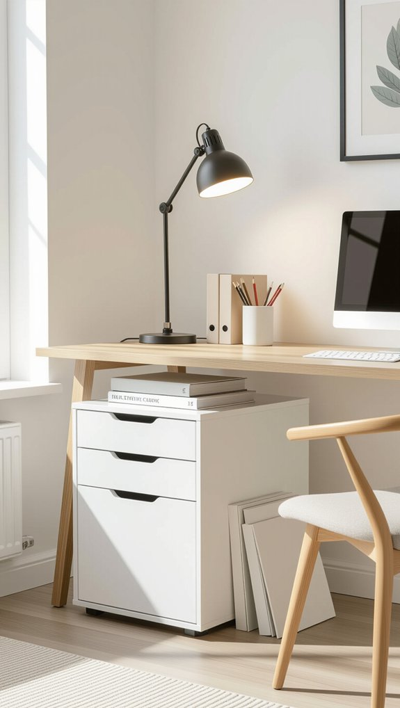 under desk filing organization solution