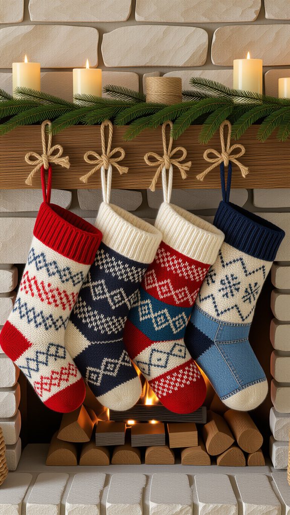 upcycled christmas stockings project