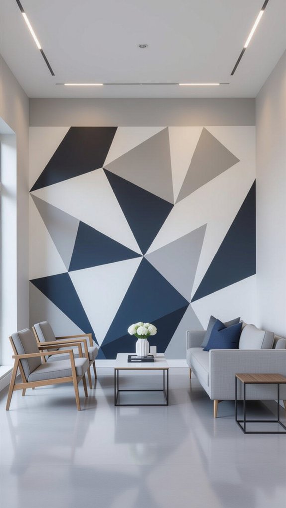 vibrant geometric game room