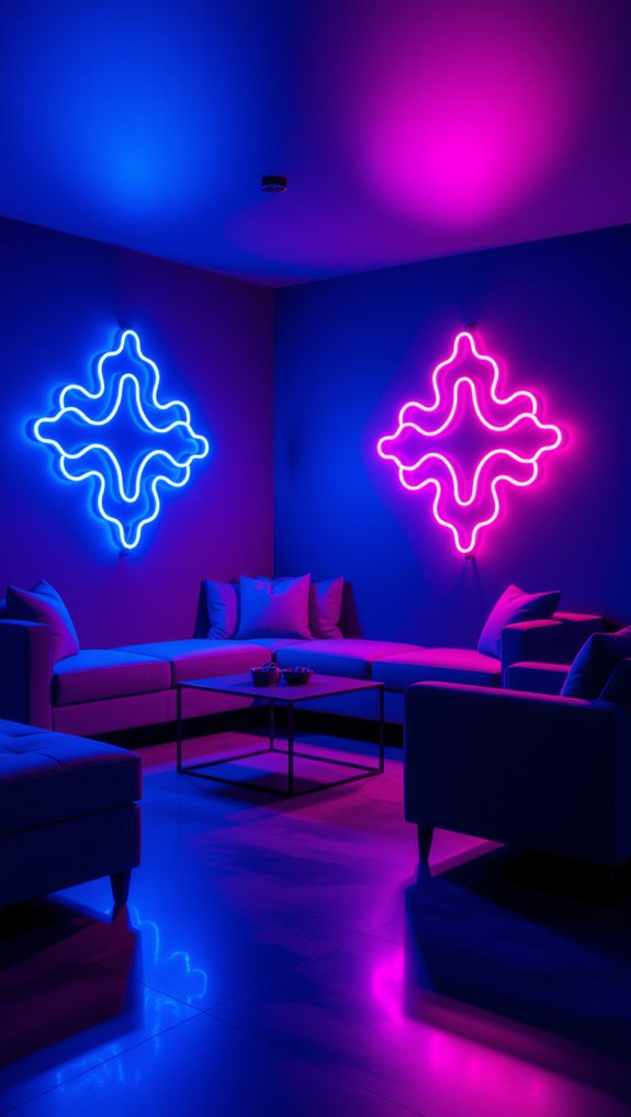 vibrant led gaming art