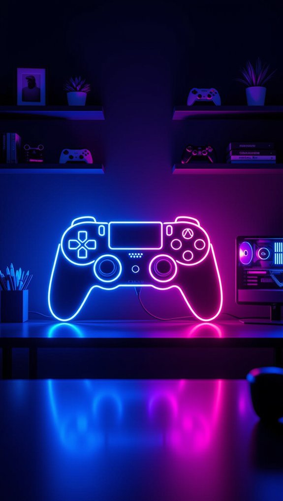 vibrant led gaming decor