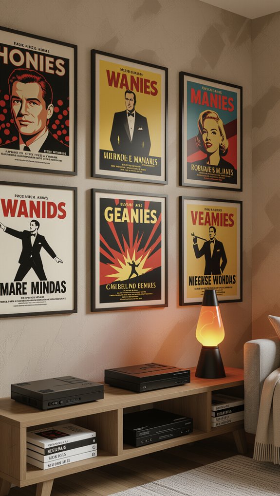 vintage posters enhance ambiance