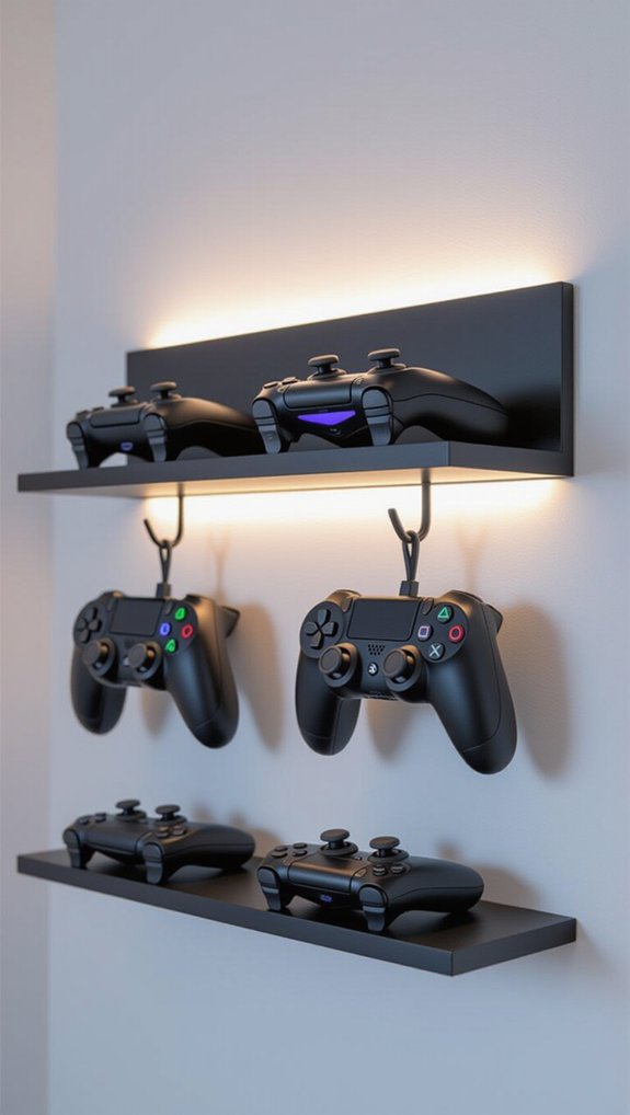 wall mounted controller organizer