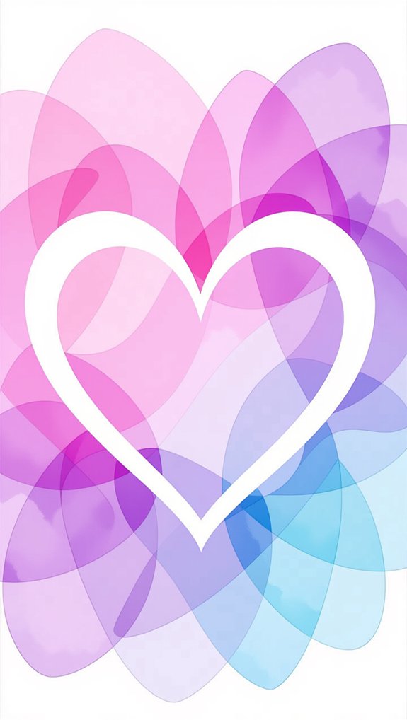 watercolor resist heart painting