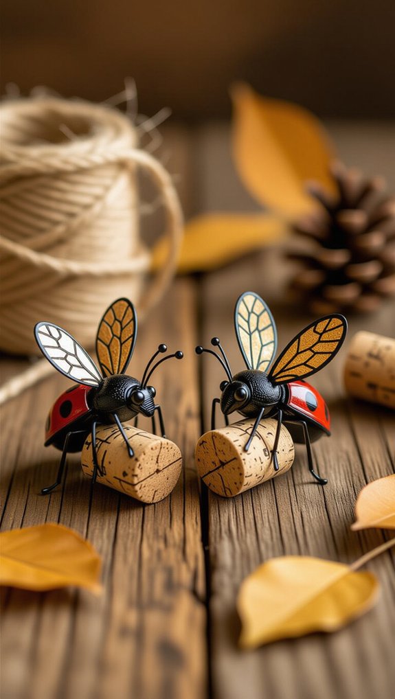 wine cork insect crafts